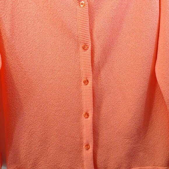 Vintage 1950s TALBOTT Travler Peach Cardigan Sweater Size 36 Dacron Polyester - Picture 3 of 5